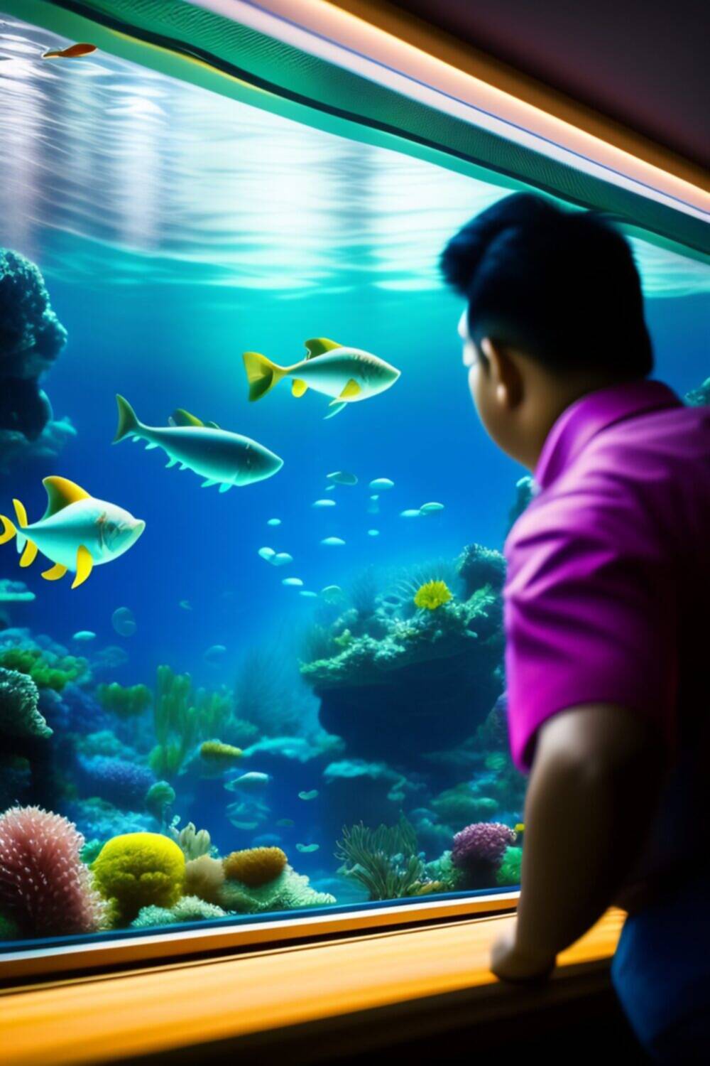 Самый большой в мире аквариум - аквариум Джорджии в Атланте, США, с более чем 100 000 водных животных